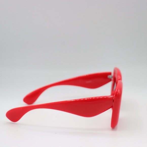 Chunky Red Square Trendy Party Sunglasses Celeb Style - Picture 3 of 3